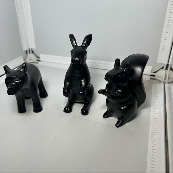 Vintage Collection Of Forest Animals Rabbit, Squirrel Cast Metal Figurines - Picture 1 of 6
